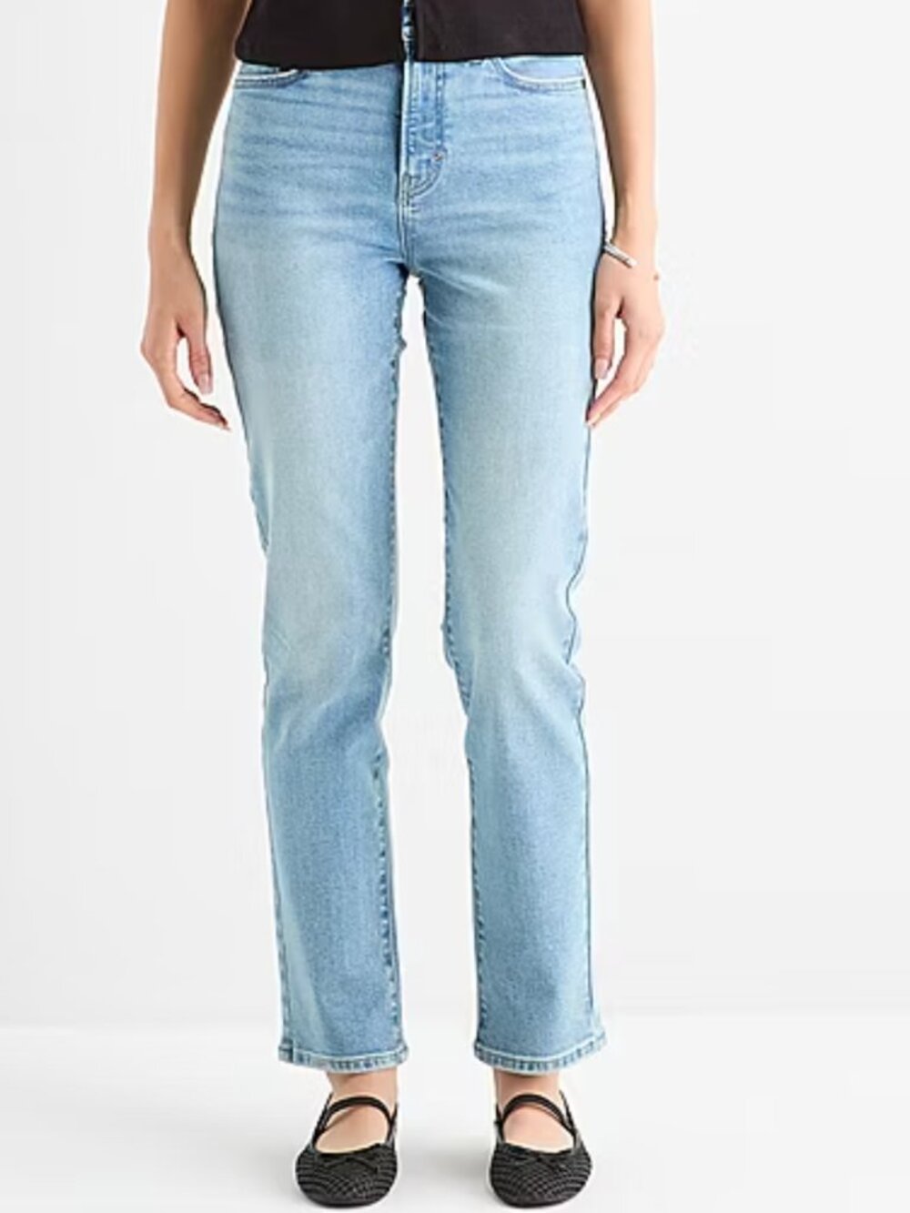 a.n.a NWT High Rise Straight Leg Jeans Womens 12 Light Wash Denim
